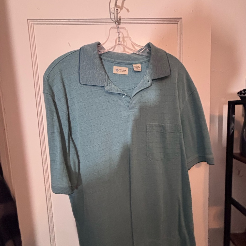 Haggar Men's Blue Polo Shirt